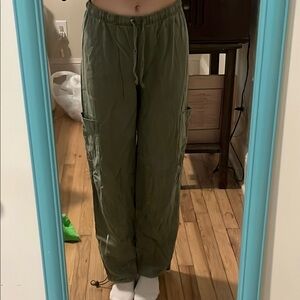 No Boundaries Olive Green Straight Leg Pants